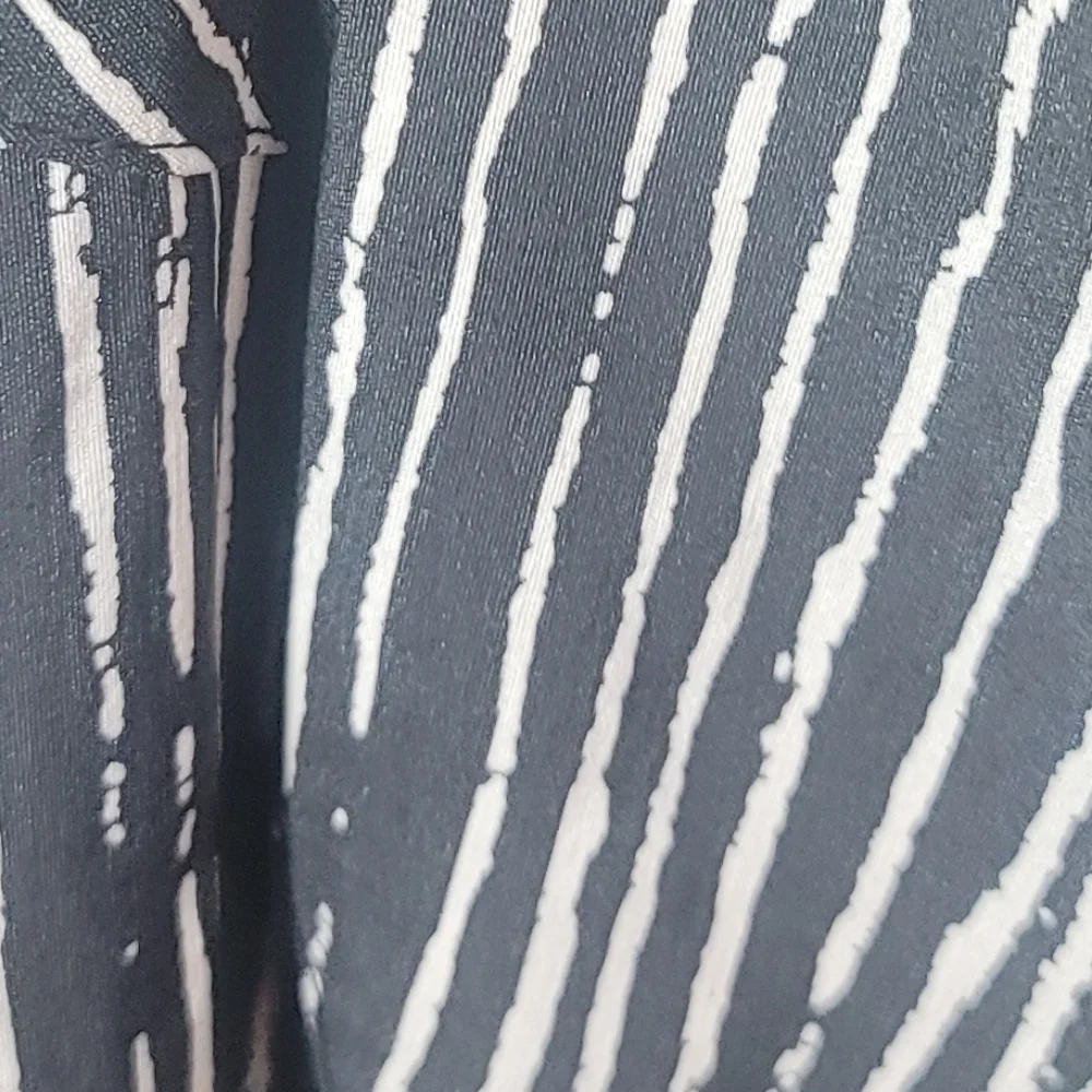 Hell Bunny Black & White Jack Striped Sheath Dress with Belt - Picture 6 of 7